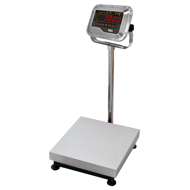 Platformweegschaal met weegindicator op kolom | BEV + DMI-610 serie 